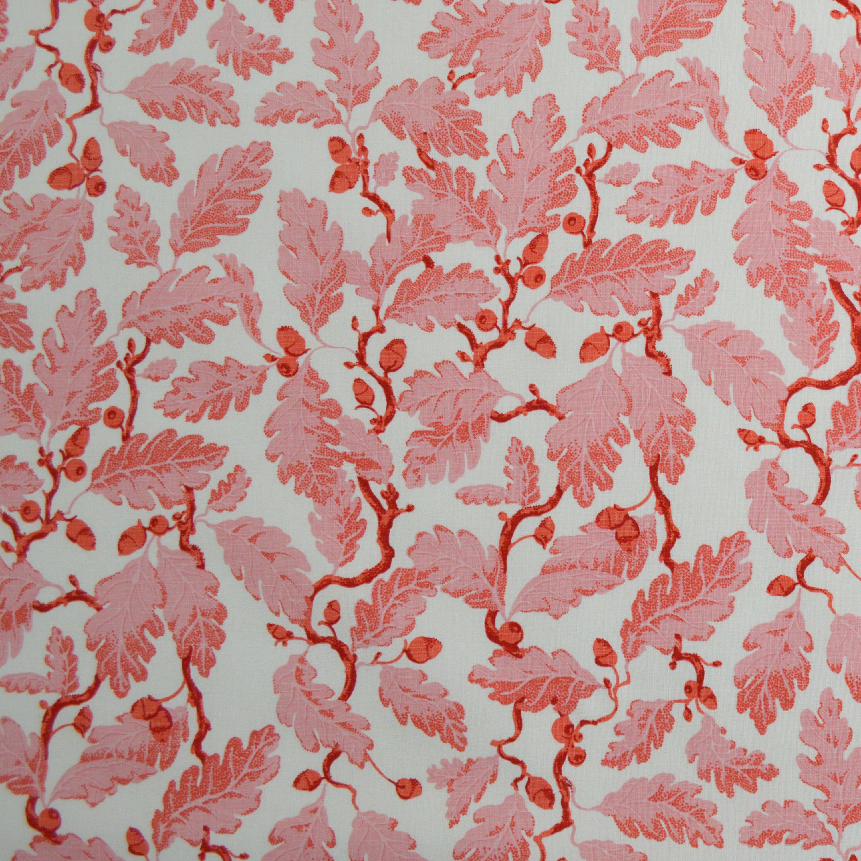 Pink leaf pattern on a white background