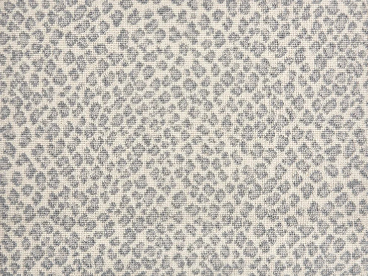 Broadloom carpet swatch in a spots pattern grey color