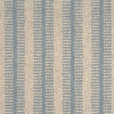 Broadloom carpet swatch in a striped pattern in a light blue neutral design