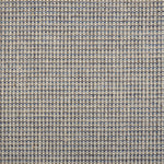Broadloom carpet in a textural basketweave in cream, grey and blue.