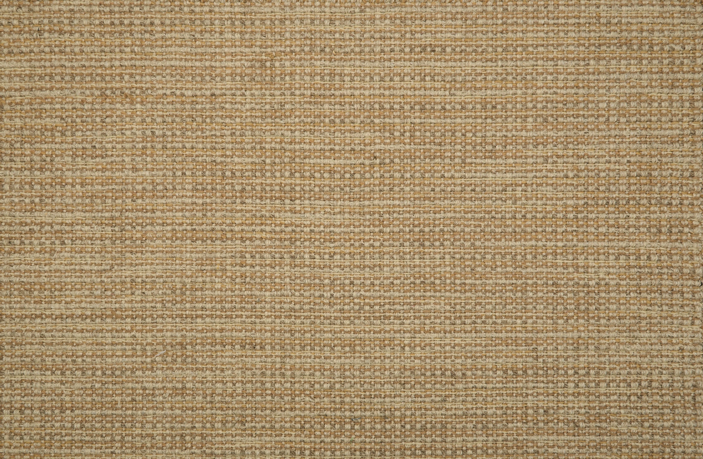Broadloom carpet in a textural basketweave in ochre.