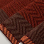 Striped flatweave runner in red and brown 