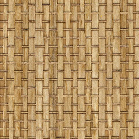 Detail of a paperweave grasscloth wallpaper in mottled tan.