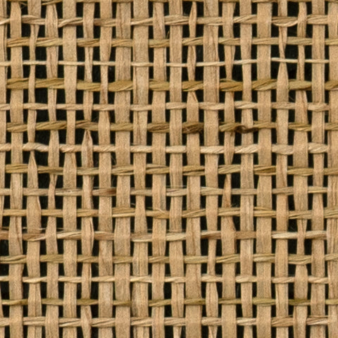 Detail of a jute grasscloth wallpaper on a glossy black paper.