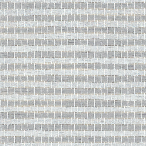 Detail of a paperweave grasscloth wallpaper in striped gray.