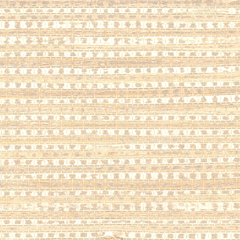 Detail of a paperweave grasscloth wallpaper in striped cream.