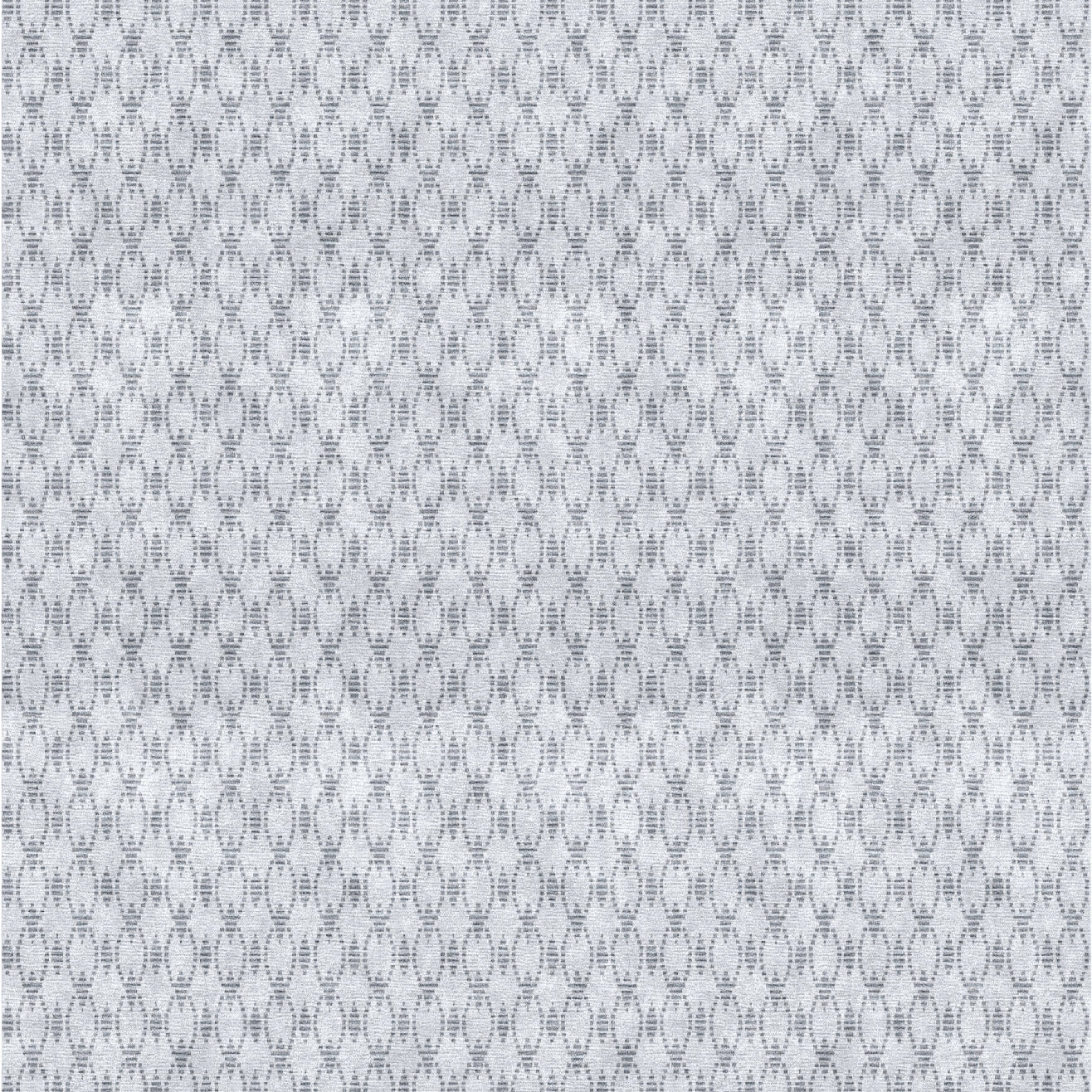 Handknotted Moroccan style rug rendering in a grey lattice pattern on a cream field