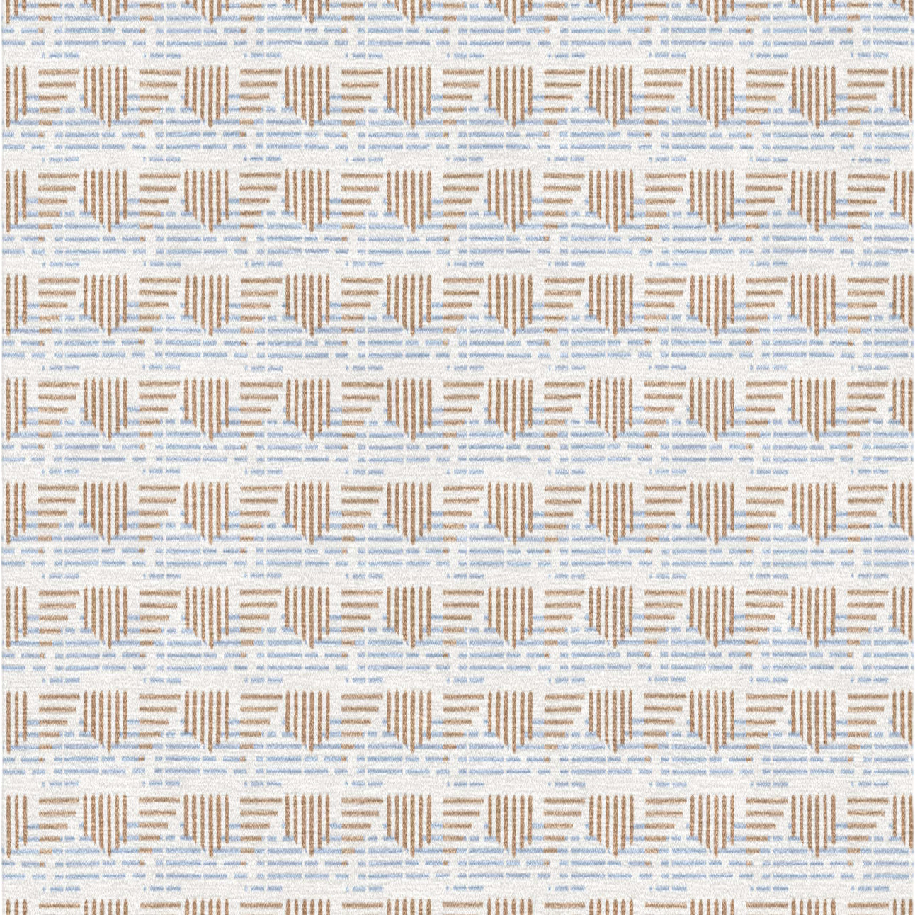 Handknotted Moroccan style rug rendering in a textural cream grey and tan pattern.