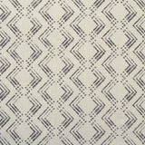 Fabric in a diamond grid pattern in charcoal on a tan field.