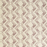 Fabric in a diamond grid pattern in maroon on a tan field.