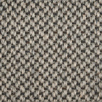 Broadloom carpet swatch in a herringbone pattern in a grey design