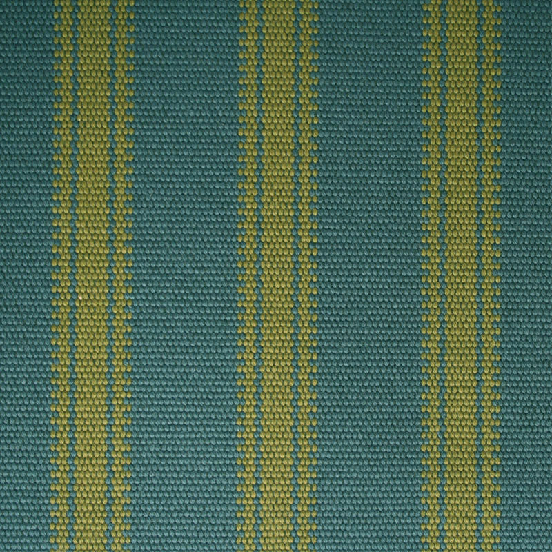 Striped flatweave runner in green and blue