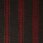 Striped flatweave runner in red and dark brown