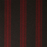 Striped flatweave runner in red and dark brown