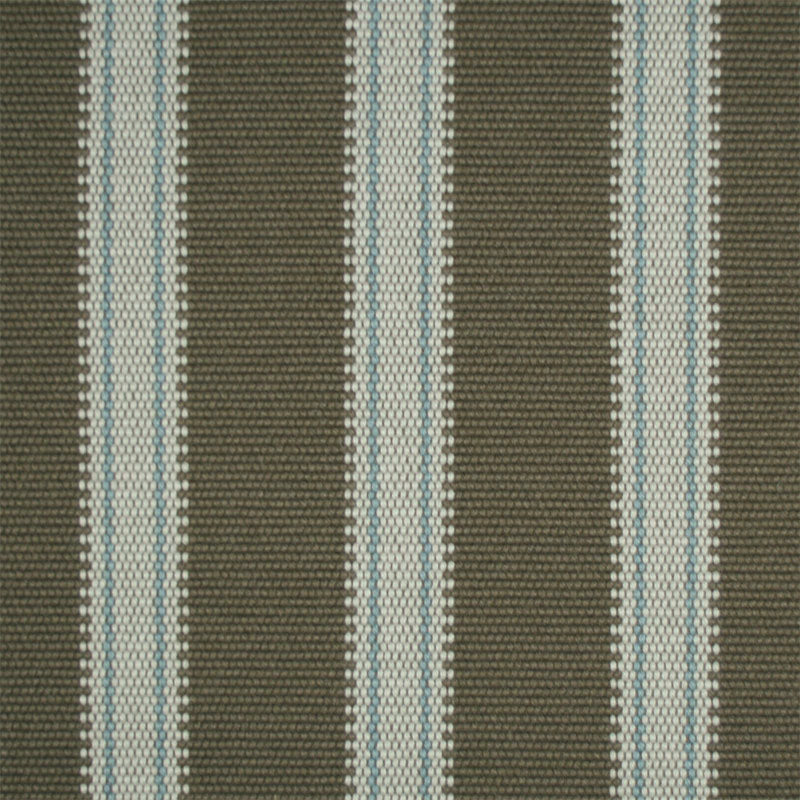 Striped flatweave runner in grey and light blue