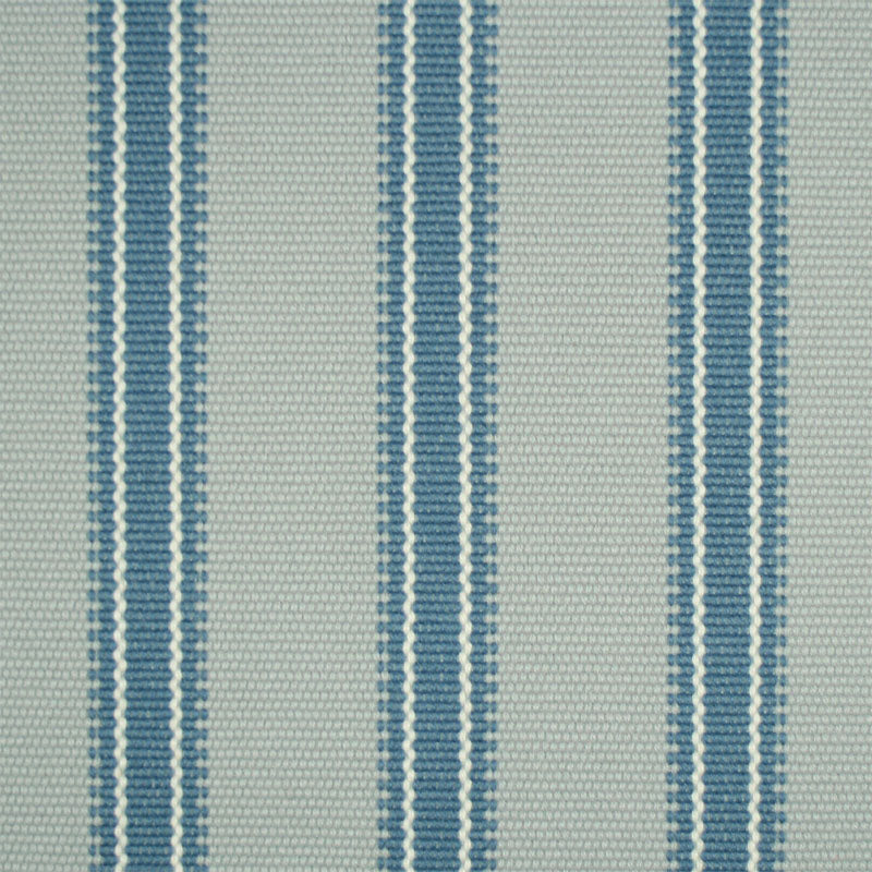 Striped flatweave runner in light blue and medium blue