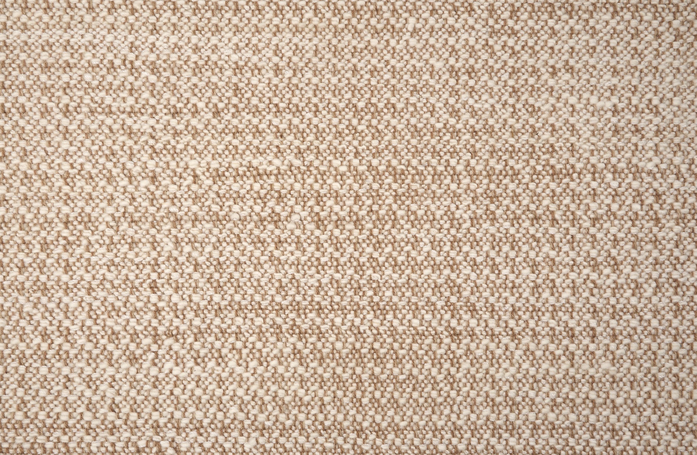 Textured broadloom carpet in taupe. 