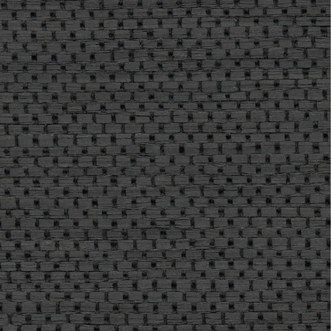 Detail of a paperweave grasscloth wallpaper in mottled charcoal.