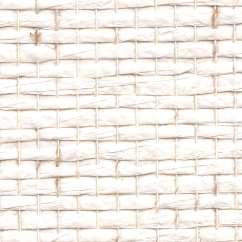 Detail of a paperweave grasscloth wallpaper in cream.