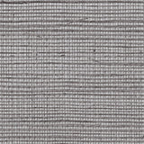Detail of a sisal grasscloth wallpaper in charcoal on a light gray paper backing.