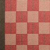 Checks and plaids flatweave runner in red and brown 