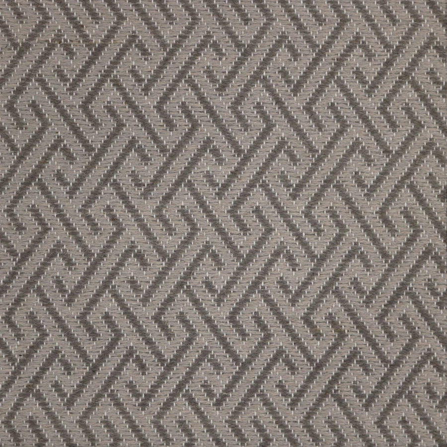 Broadloom carpet swatch in geometric pattern dark grey color