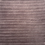 Handknotted Rug in a cut pile & loop stripe in muted mauve. 