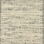 Flatweave rug sample in a textural grey and ivory strié.