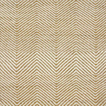 Woven rug swatch with thin chevron pattern in white and taupe