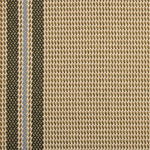 Striped flatweave runner in cream and dark green blue