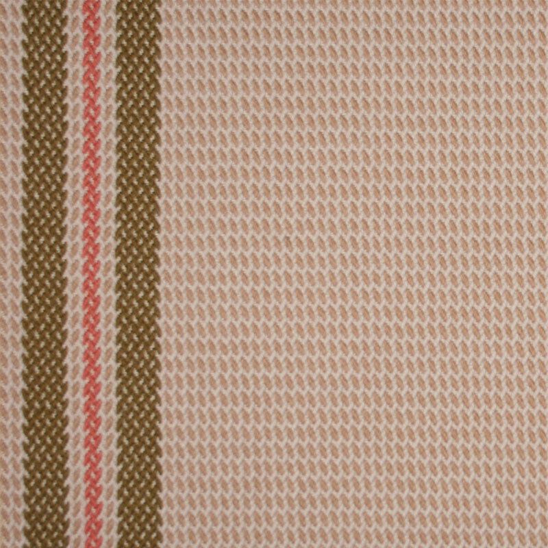 Striped flatweave runner in pink and brown 