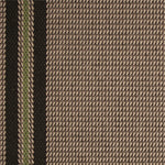 Striped flatweave runner in brown and green 