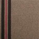 Striped flatweave runner in brown and pink