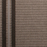 Striped flatweave runner in brown and grey