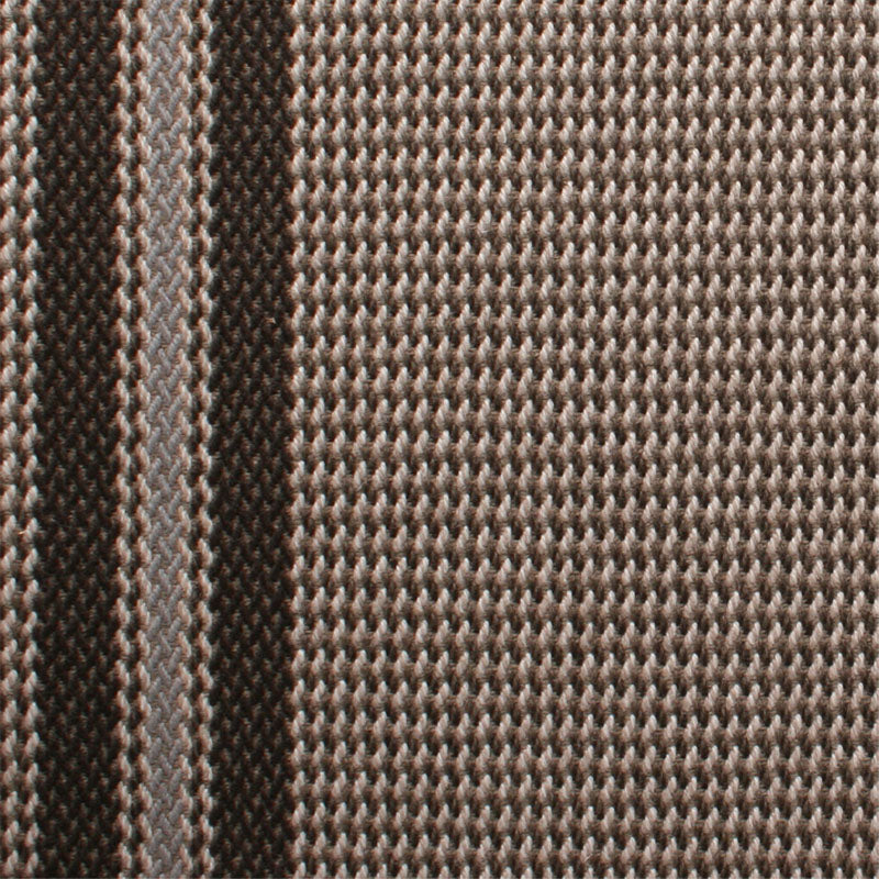 Striped flatweave runner in brown and grey