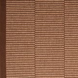 Striped flatweave runner in mocha and tan