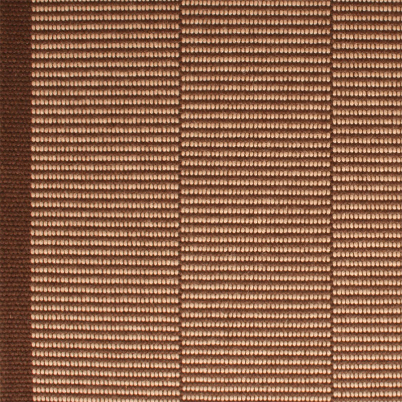 Striped flatweave runner in mocha and tan