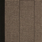 Striped flatweave runner in dark grey and cream 