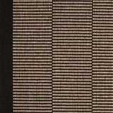 Striped flatweave runner in dark grey and cream 