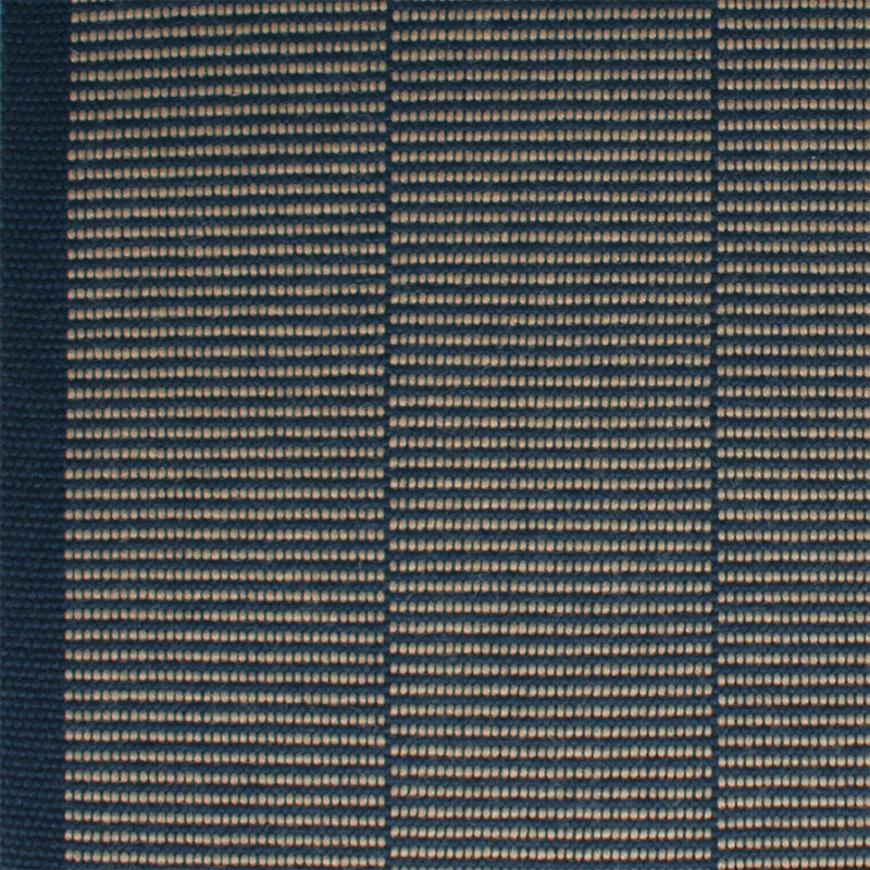 Striped flatweave runner in blue