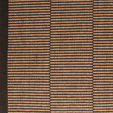 Striped flatweave runner in brown and tan