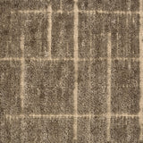 Textured carpet with a checkered pattern in taupe and beige tones.