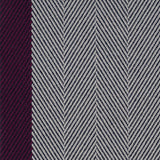 Herringbone flatweave runner in grey and purple