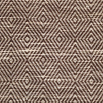 Broadloom sample in a dimensional diamond pattern in brown and ivory.