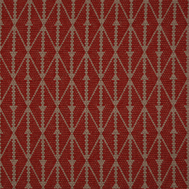 Diamond flatweave runner in red and grey