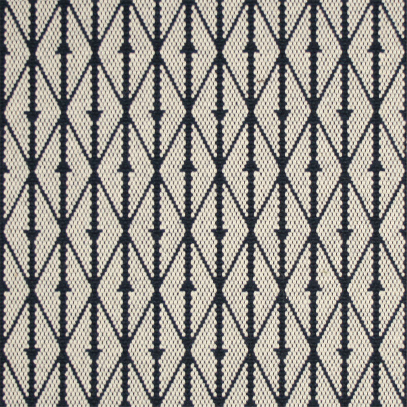 Diamond flatweave runner in black and white