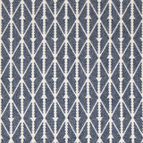 Diamond flatweave runner in medium blue