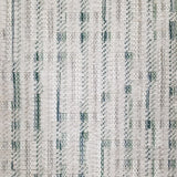 Textured broadloom carpet with green and grey stripes