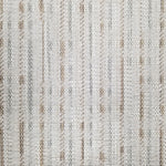 Textured broadloom carpet with grey and taupe stripes.