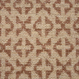 Handwoven rug detail in a contemporary design in brown and beige 